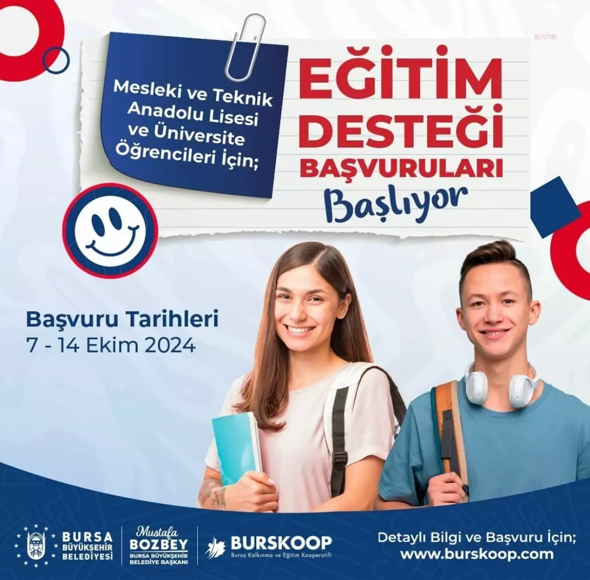 Bursa’da BURSKOOP Eğitim Desteği İçin Başvurular Başlıyor