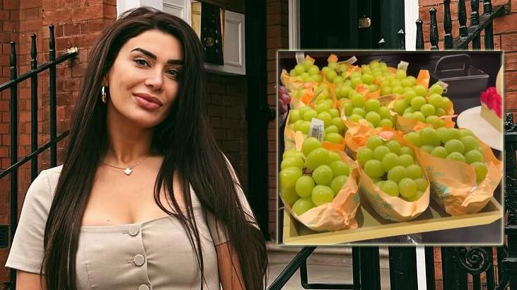 Ebru Şancı Öztürk İngiltere’de şok yaşadı! Bir paket üzümün fiyatı dudak uçuklattı