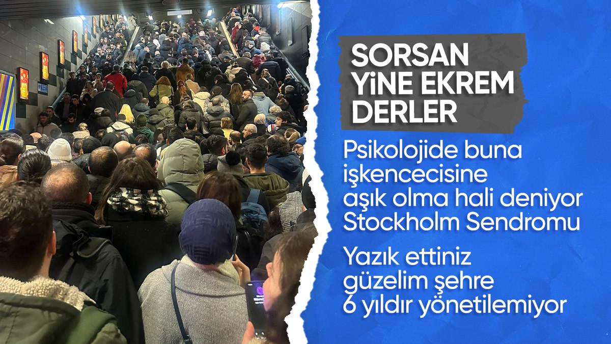 İstanbul’da metro istasyonlarında kar yoğunluğu